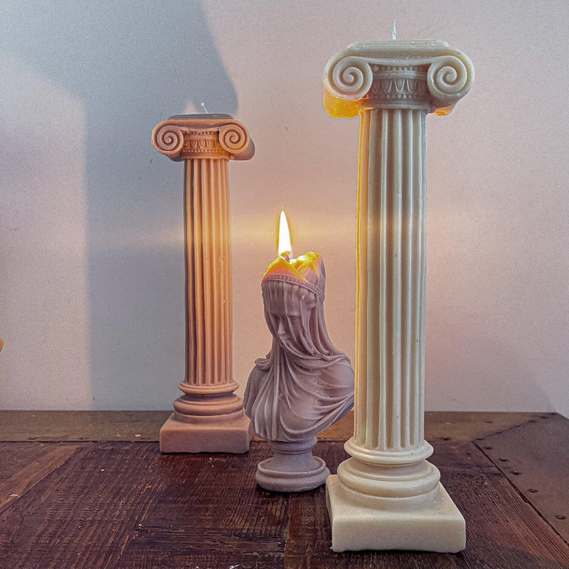 Medium Greek Ionic Column Candle - Vendeo.co.uk
