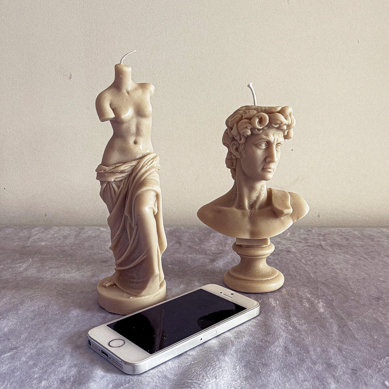 Venus de Milo and David Bust Candle Bundle - Vendeo.co.uk
