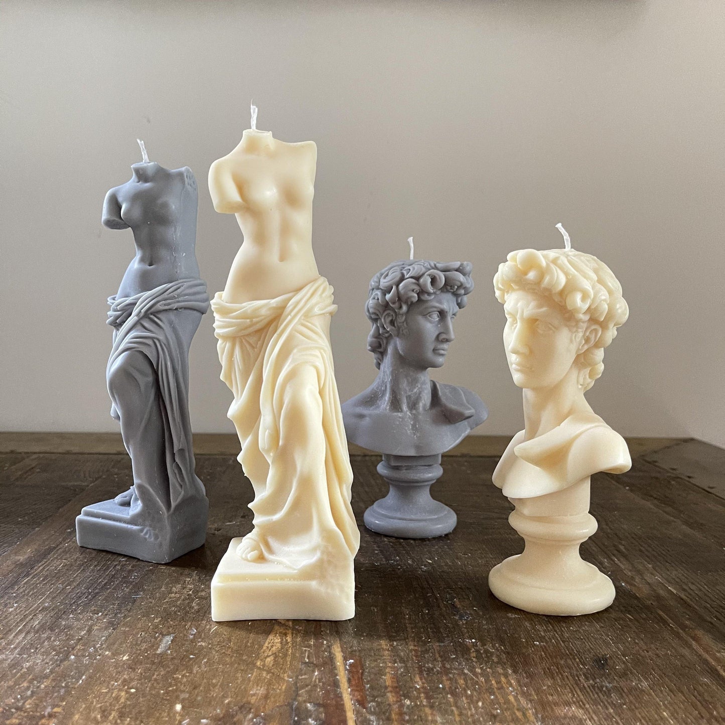 Large Venus de Milo and David Bust Candle Bundle - Vendeo.co.uk