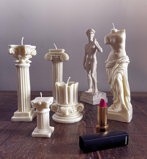 Small Greek Column Candle - Vendeo.co.uk