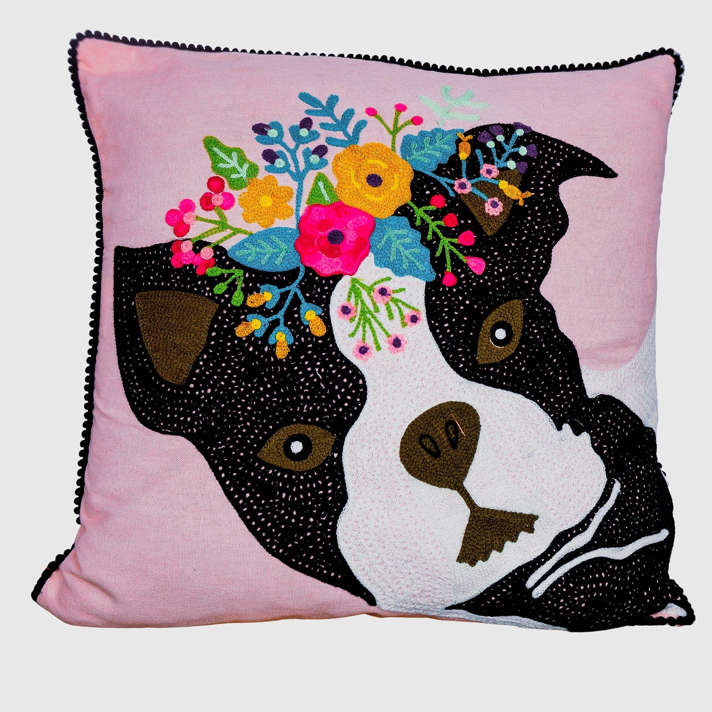 Embroidered Dog Cushion - Vendeo.co.uk