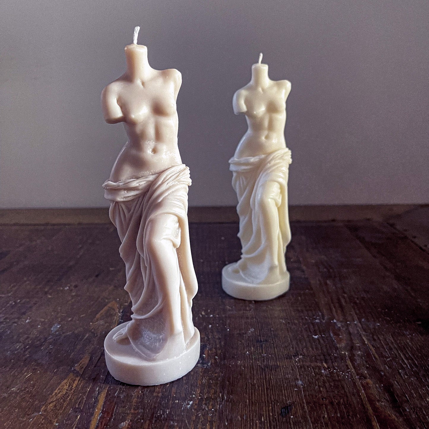 Small Venus de Milo and David Candle Bundle