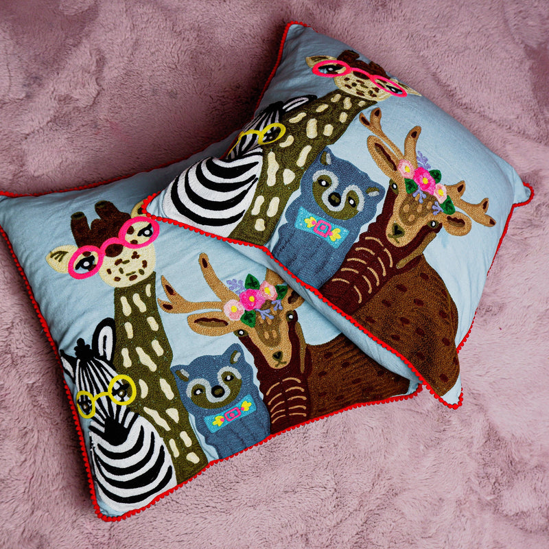 Embroidered Animal Cushion - Vendeo.co.uk