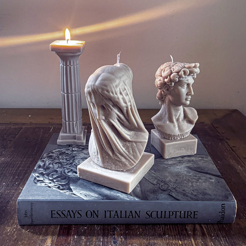 Small David Bust Candle