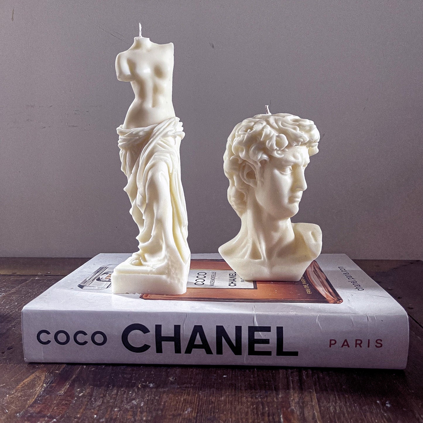 Large Venus de Milo and David Candle Bundle